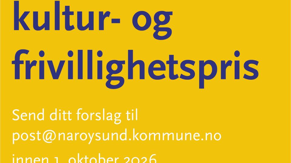 Lenke til artikkel: Kom med forslag til Kultur- og frivillighetspris-mottaker