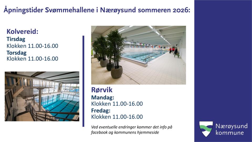 Lenke til artikkel: Åpningstider i svømmehallene i høstferien